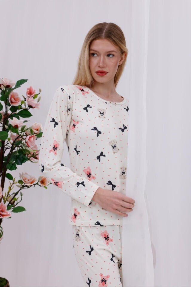 uzun kollu pijama takımı