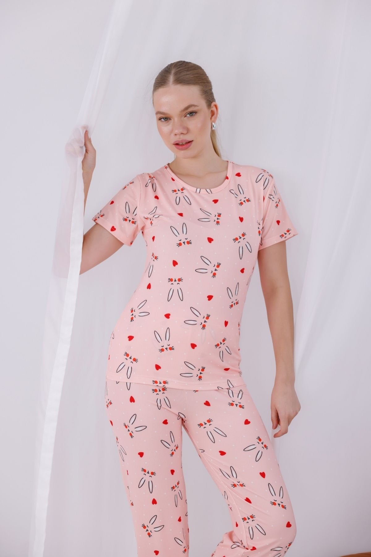 kadın kısa kollu pijama takımı