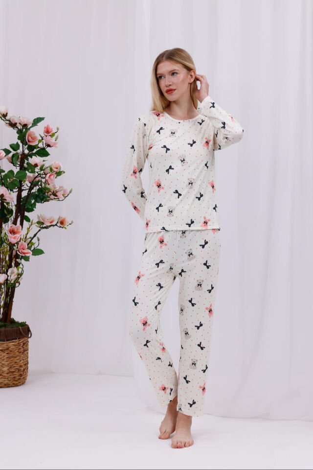 kadın penye pijama takımı