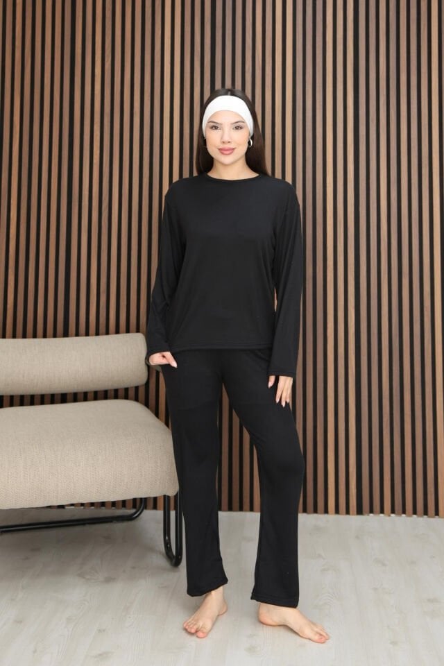 siyah pijama takımı