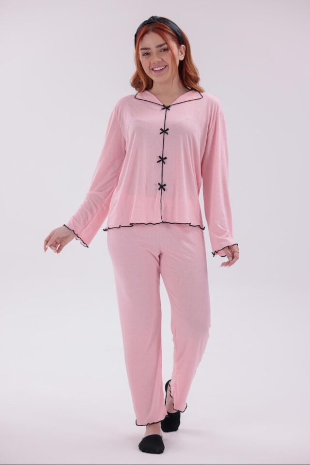 kadın uzun kollu pijama takımı