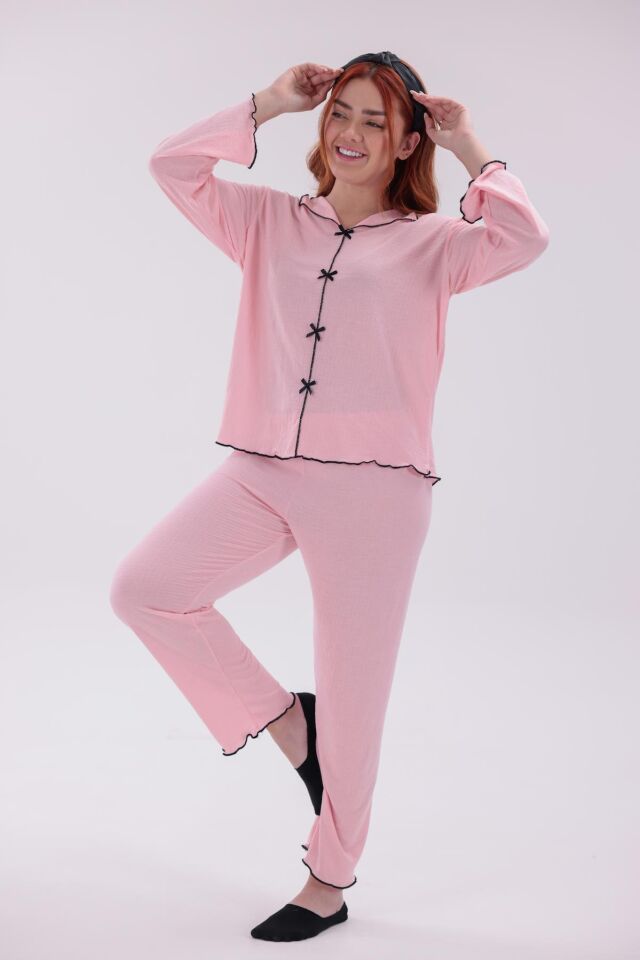 kadın uzun kollu pijama takımı