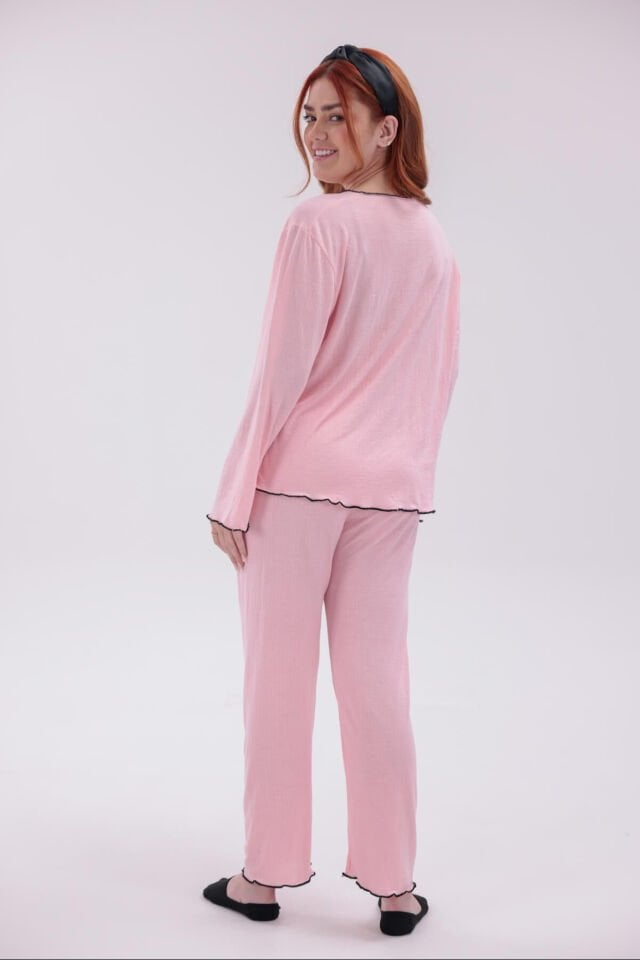 kadın uzun kollu pijama takımı