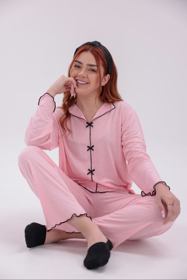 kadın uzun kollu pijama takımı