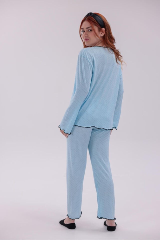bayan uzun kollu pijama takımı
