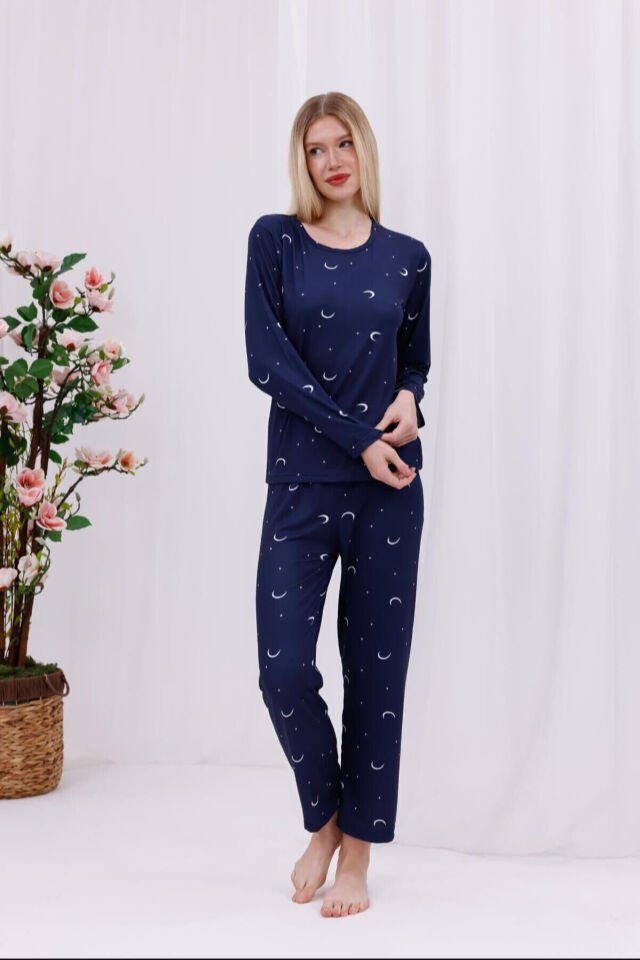 uzun kollu pijama takımı