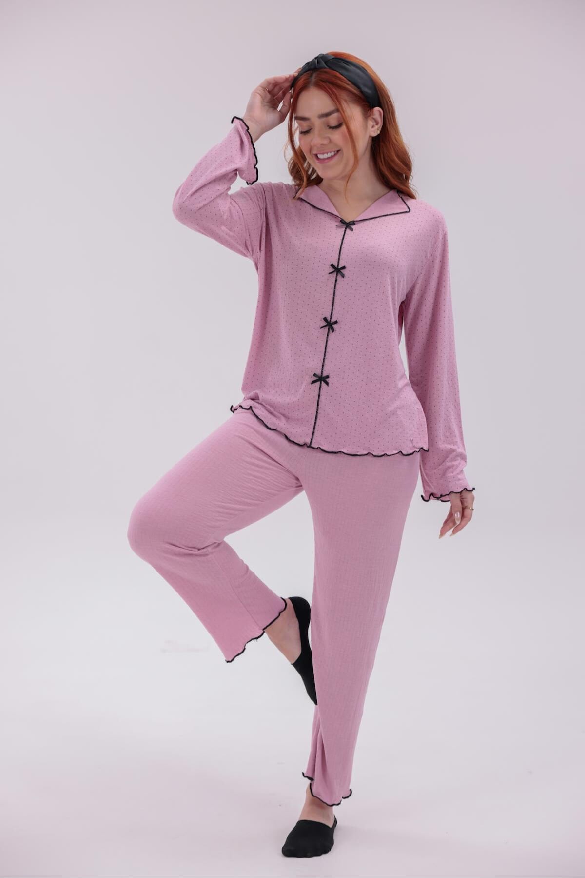 uzun kol pijama takımı