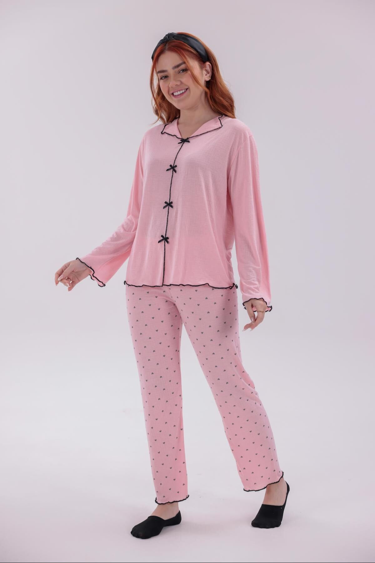 Bayan Uzun Kollu Pijama Takımı