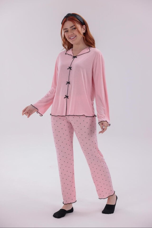 Bayan Uzun Kollu Pijama Takımı
