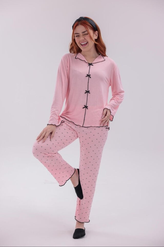 Bayan Uzun Kollu Pijama Takımı
