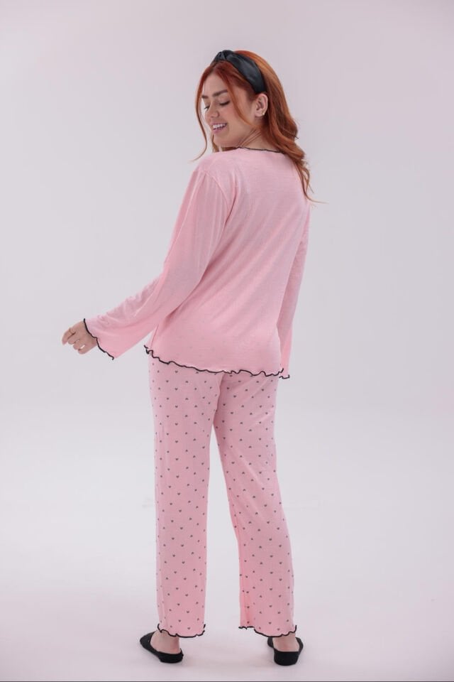 Bayan Uzun Kollu Pijama Takımı